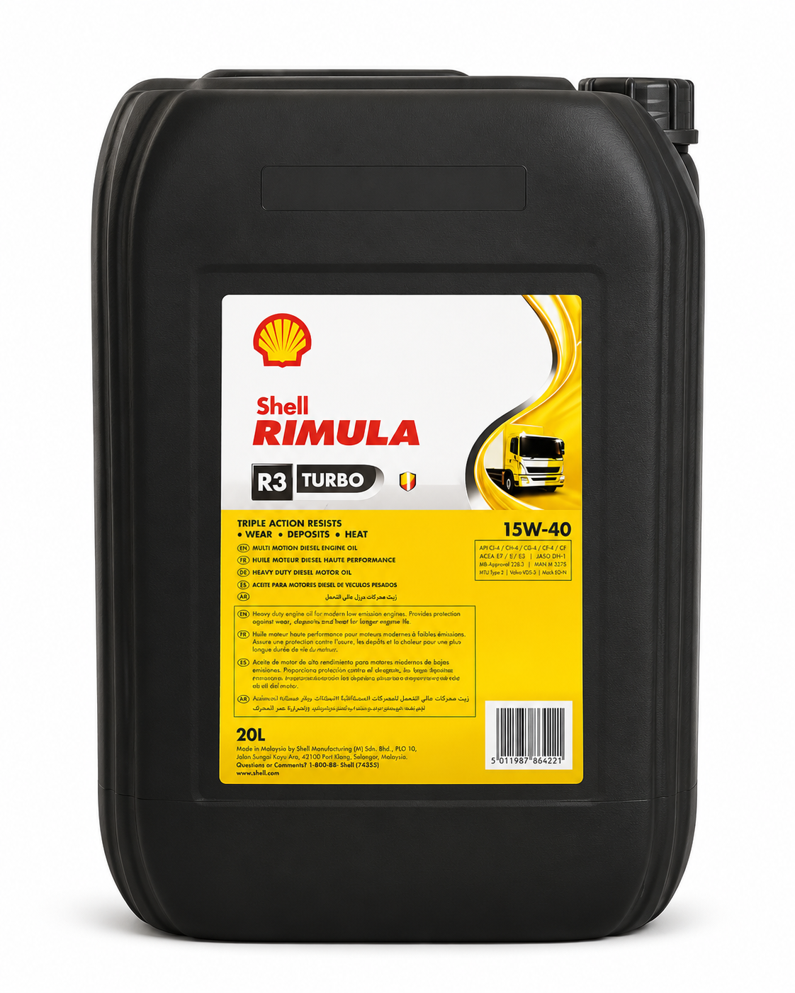 HUILE RIMULA R3 TURBO 15W40 20L SHELL - SH41RUMX