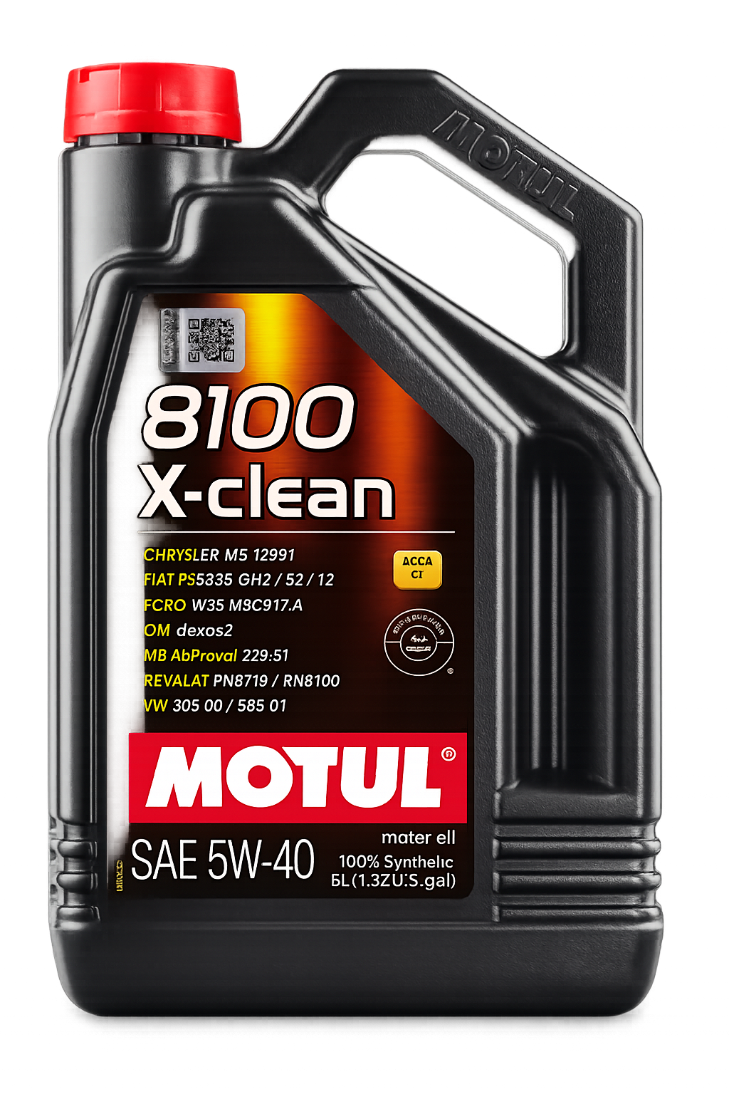 HUILE MOTEUR 5L 5W40 MOTUL 8100 X-CLEN - MOT5W40