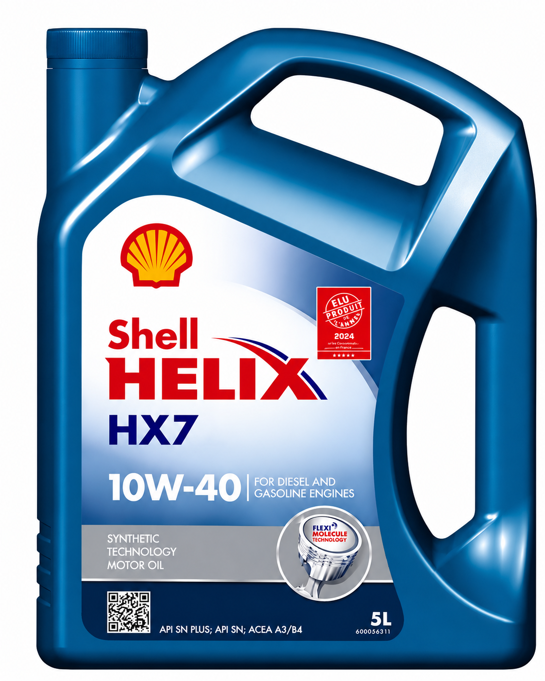 HUILE MOTEUR 5L 10W40 SHELL HX7 - SH10W40/5L